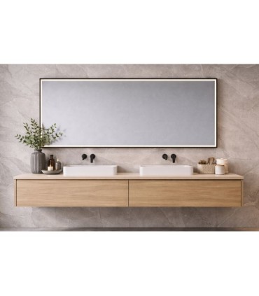 Specchio da bagno quadrato con illuminazione perimetrale ABILITY