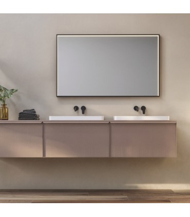 Specchio da bagno quadrato con illuminazione perimetrale ABILITY