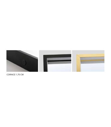 Specchio da bagno quadrato con illuminazione perimetrale ABILITY