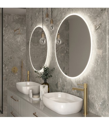 Specchio rotondo con LED BELGICA