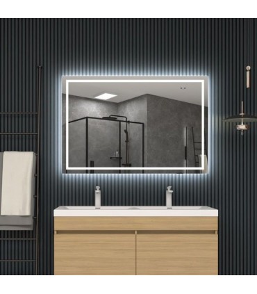 Specchio quadrato con luce LED HOLANDA