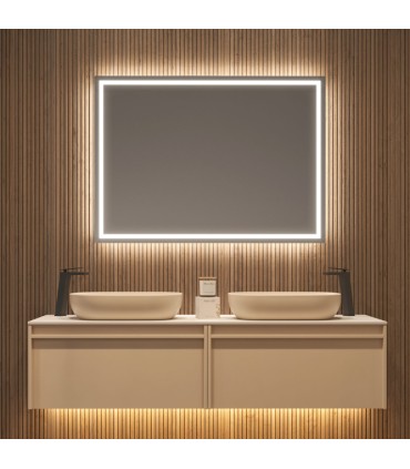 Specchio quadrato con luce FRANCIA