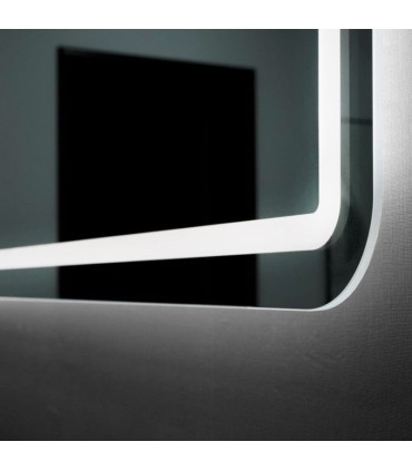 Specchio quadrato con bordi arrotondati LED GRECIA