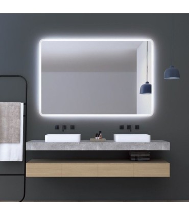 Specchio LED quadrato arrotondato PRAGA