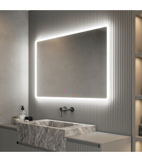 Specchio LED quadrato arrotondato PRAGA