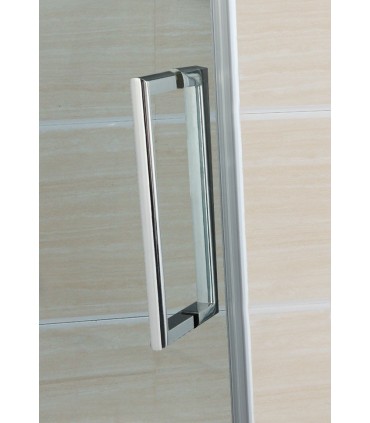 Mampara Ducha Frontal INOX MOVING hoja fija + corredera