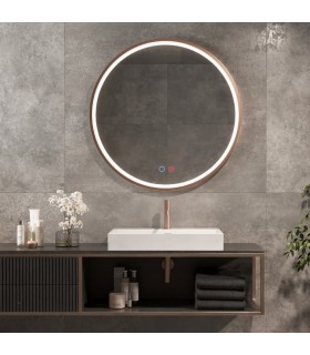 Specchio rotondo TRILED PARIS in vari colori