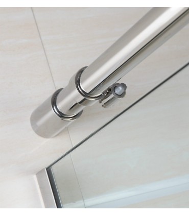 Mampara Ducha Frontal INOX MOVING hoja fija + corredera