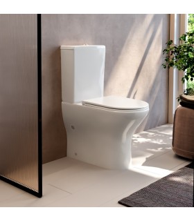 Inodoro completo a pavimento con cassetta bassa Volga