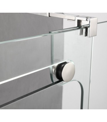 Mampara Ducha Frontal INOX VETRUM hoja fija + corredera