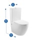 Inodoro completo a pavimento con sistema tornado Obi