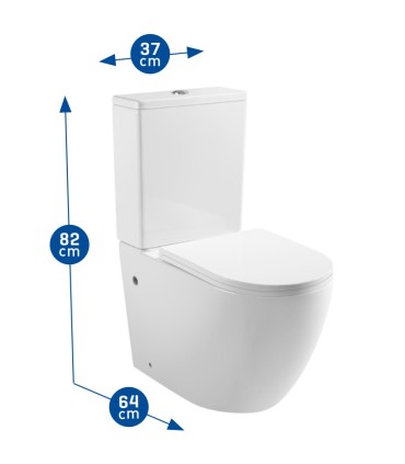 Inodoro completo a pavimento con sistema tornado Obi