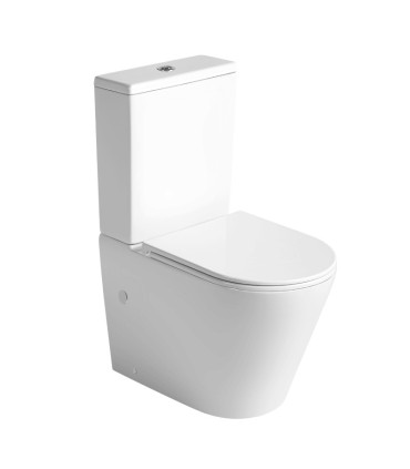 Inodoro completo a pavimento con serbatoio basso Saona