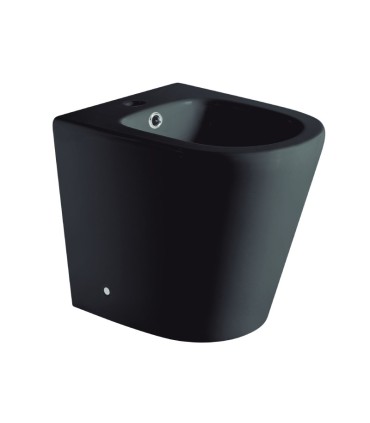 Bide nero opaco completo a pavimento con serbatoio basso Saona