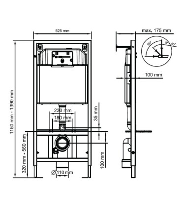 Inodoro sospeso Elba