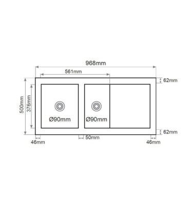 Lavello da cucina sottopiano ULISES