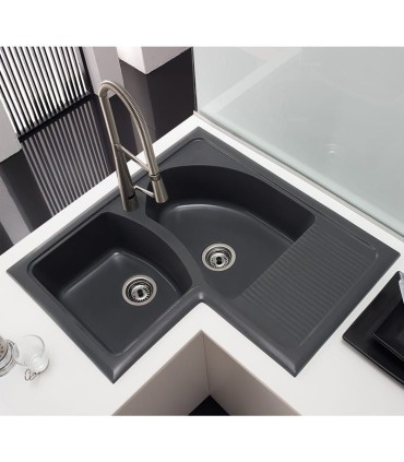 Lavello da cucina Angolare Sopra Piano DÉDALO