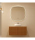 Specchio da bagno a LED con design quadrato e bordi arrotondati CATANIA