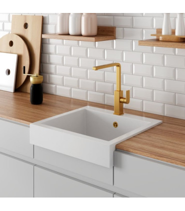 Lavello da cucina Sopra Piano com frente à vista ONYX