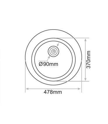 Lavello da cucina Sottopiano circolare MINOS
