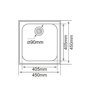 Lavello da cucina quadrato Sopra Piano TROYA