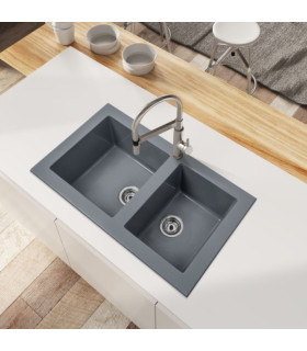 Lavello da cucina Sopra Piano doppio IRIS