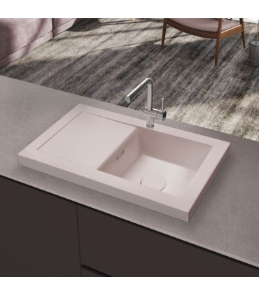 Lavello da cucina Sopra Piano con scolapiatte TEMIS