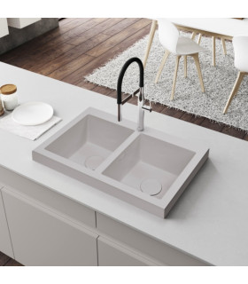 Lavello doppio Sopra Piano BRACO