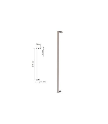 Parete doccia frontale fissa + porta scorrevole senza chiusura PAVÍA Argento Lucido