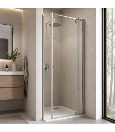 Box doccia per spazi ridotti fisso + porta pivotante 503