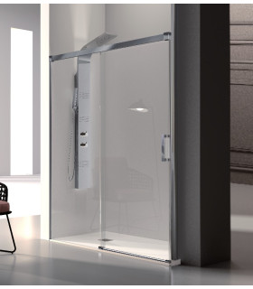 Box doccia frontale Fisso + Scorrevole GLASÉ Argento Lucido