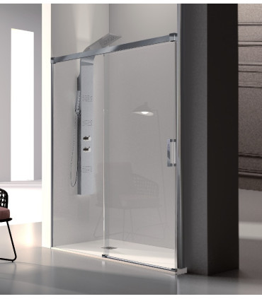 Box doccia frontale Fisso + Scorrevole GLASÉ Argento Lucido