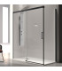 Box doccia frontale Fisso + Scorrevole + Laterale Fisso GLASÉ Nero Opaco