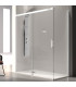 Box doccia frontale Fisso + Scorrevole + Laterale Fisso GLASÉ Bianco