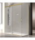 Box doccia frontale Fisso + Scorrevole + Laterale Fisso GLASÉ Oro Spazzolato