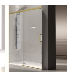 Box doccia frontale Fisso + Scorrevole GLASÉ Oro Spazzolato