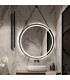 Specchio rotondo con luce LED e corda CLOE+
