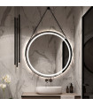 Specchio rotondo con luce LED e corda CLOE+
