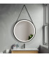 Specchio rotondo con luce LED e corda CLOE