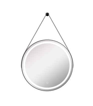 Specchio rotondo con luce LED e corda CLOE