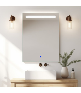Specchio Rettangolare con luce LED Frontale NEREA