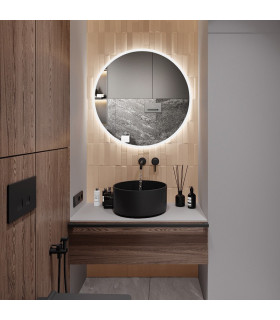 Specchio Rotondo con luce LED Frontale VERA