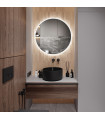 Specchio Rotondo con luce LED Frontale VERA