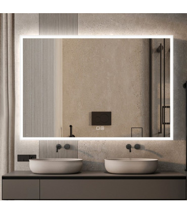 Specchio Rettangolare con luce LED Frontale GAIA+