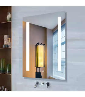 Specchio Rettangolare con luce LED Frontale IRIS