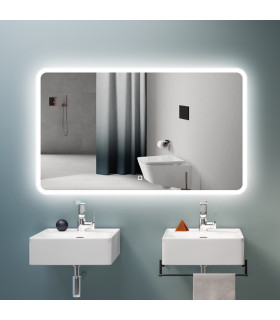 Specchio Rettangolare con luce LED Frontale ELENA