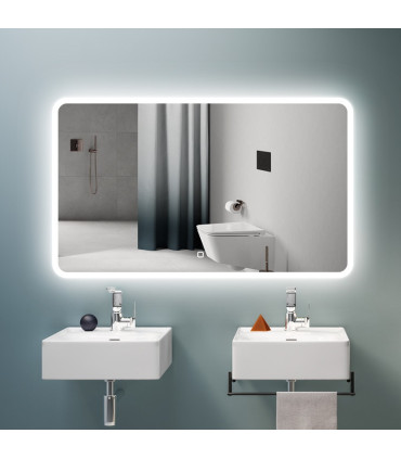 Specchio Rettangolare con luce LED Frontale ELENA