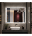 Specchio Rettangolare con luce LED frontale MINERVA