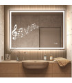 Specchio Rettangolare con luce LED frontale e Bluetooth MINERVA+