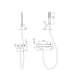 Set Doccia Monocomando con supporto TOSCANA Black gun metal